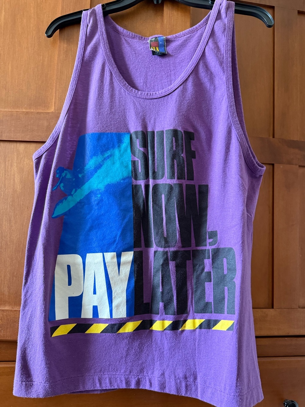 Vintage 80s 90s Sun Sportswear Surf Now Pay Later Graphic Tank Top